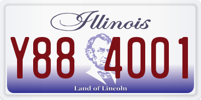 IL license plate Y884001