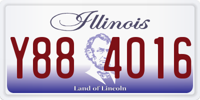IL license plate Y884016