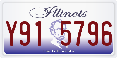 IL license plate Y915796