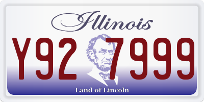 IL license plate Y927999