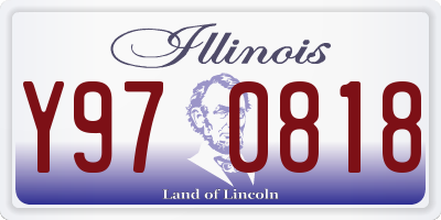 IL license plate Y970818