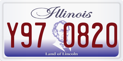 IL license plate Y970820