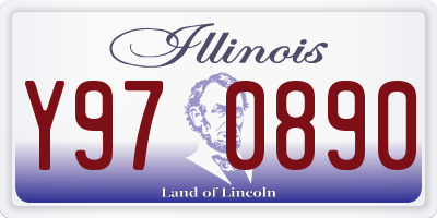 IL license plate Y970890