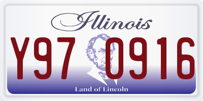 IL license plate Y970916