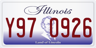 IL license plate Y970926