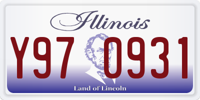 IL license plate Y970931