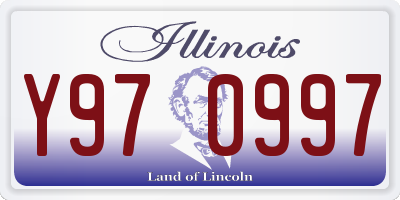 IL license plate Y970997