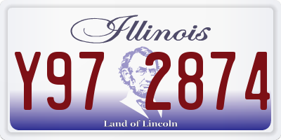 IL license plate Y972874