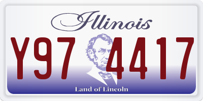 IL license plate Y974417