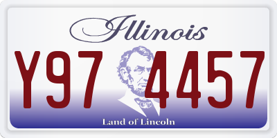 IL license plate Y974457