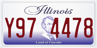 IL license plate Y974478