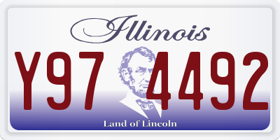 IL license plate Y974492