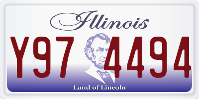 IL license plate Y974494