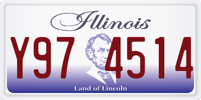 IL license plate Y974514
