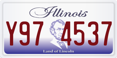 IL license plate Y974537