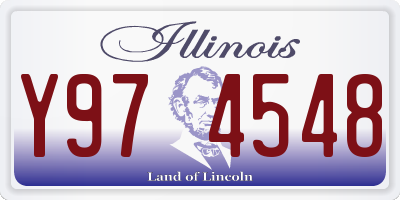 IL license plate Y974548