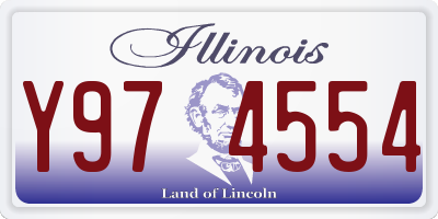IL license plate Y974554