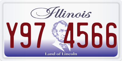 IL license plate Y974566