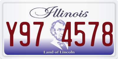 IL license plate Y974578