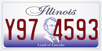 IL license plate Y974593