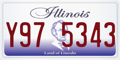 IL license plate Y975343