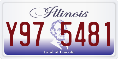 IL license plate Y975481