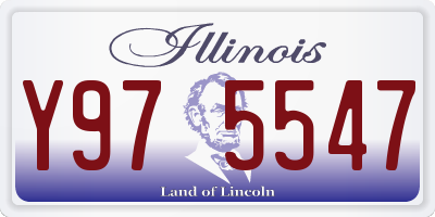 IL license plate Y975547