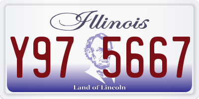 IL license plate Y975667