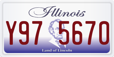 IL license plate Y975670