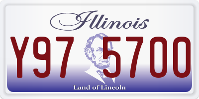 IL license plate Y975700