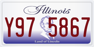 IL license plate Y975867