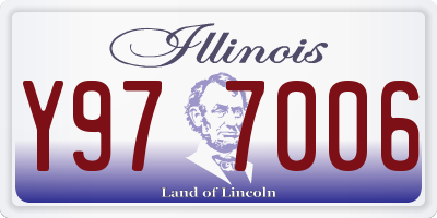 IL license plate Y977006