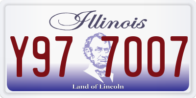 IL license plate Y977007