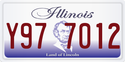 IL license plate Y977012