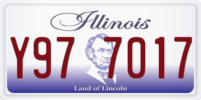 IL license plate Y977017