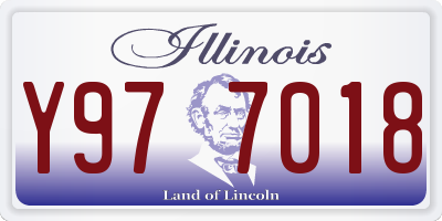 IL license plate Y977018