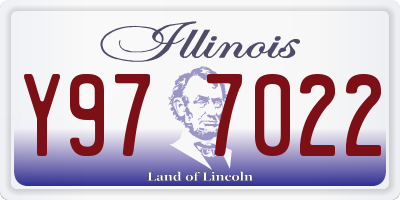 IL license plate Y977022