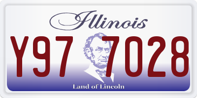 IL license plate Y977028
