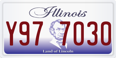 IL license plate Y977030