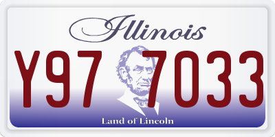 IL license plate Y977033