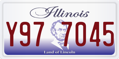 IL license plate Y977045