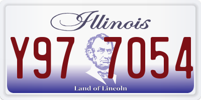 IL license plate Y977054