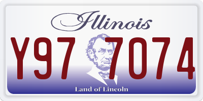 IL license plate Y977074