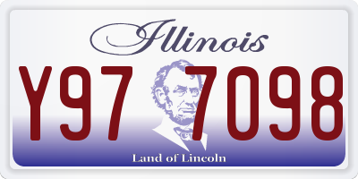 IL license plate Y977098