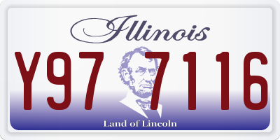IL license plate Y977116