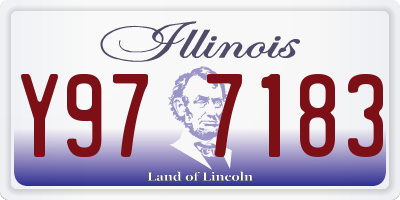 IL license plate Y977183