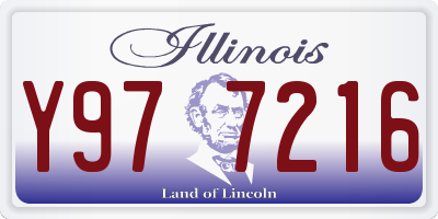 IL license plate Y977216