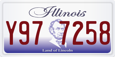 IL license plate Y977258