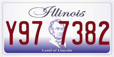 IL license plate Y977382