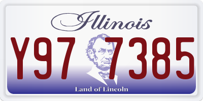 IL license plate Y977385
